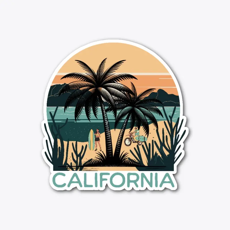 California, Summer t shirt